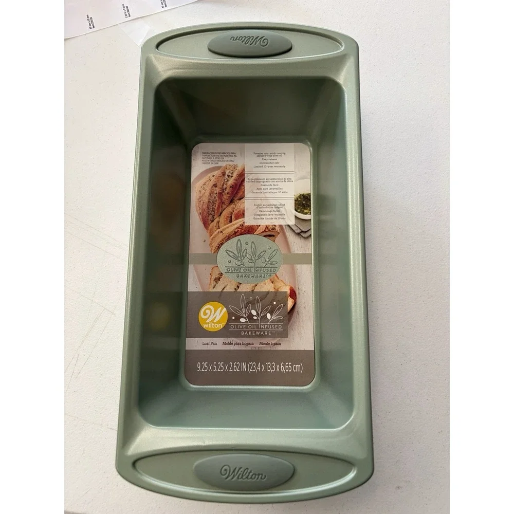 Wilton Olive Oil Infused Premium Non Stick Large Loaf Pan 9.25x5.25x2.62